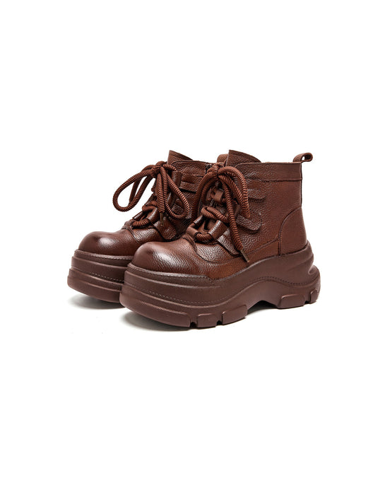 Winter Autumn Wide Toe Box Platform Chunky Boots