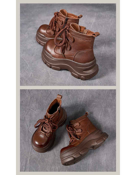 Winter Autumn Wide Toe Box Platform Chunky Boots