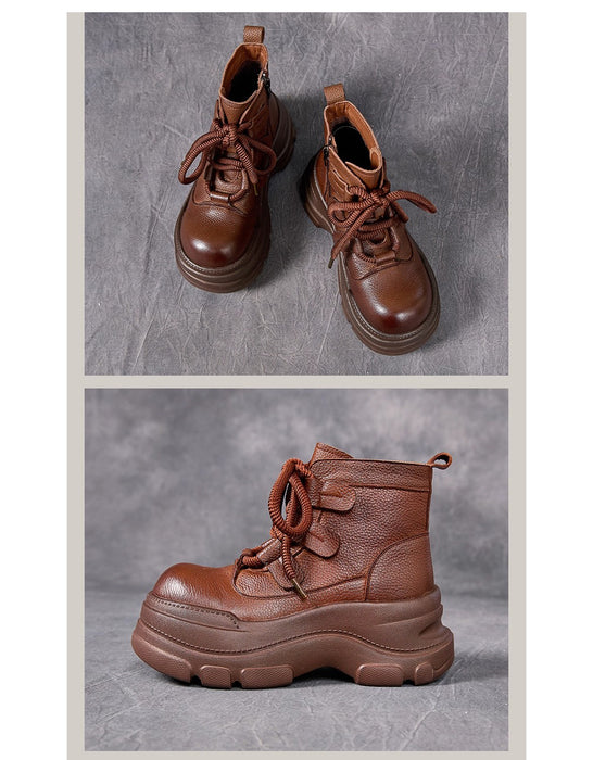 Winter Autumn Wide Toe Box Platform Chunky Boots