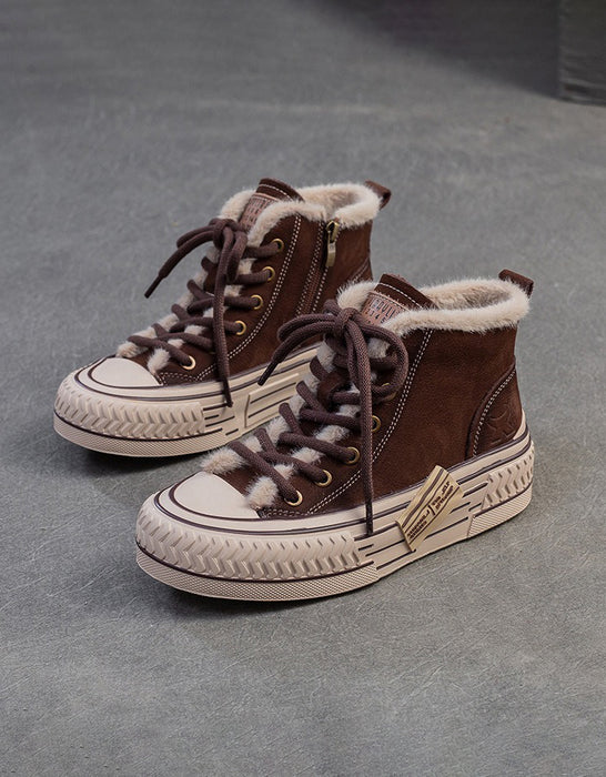 Zapatillas de deporte casuales de cuero para mujer de primavera