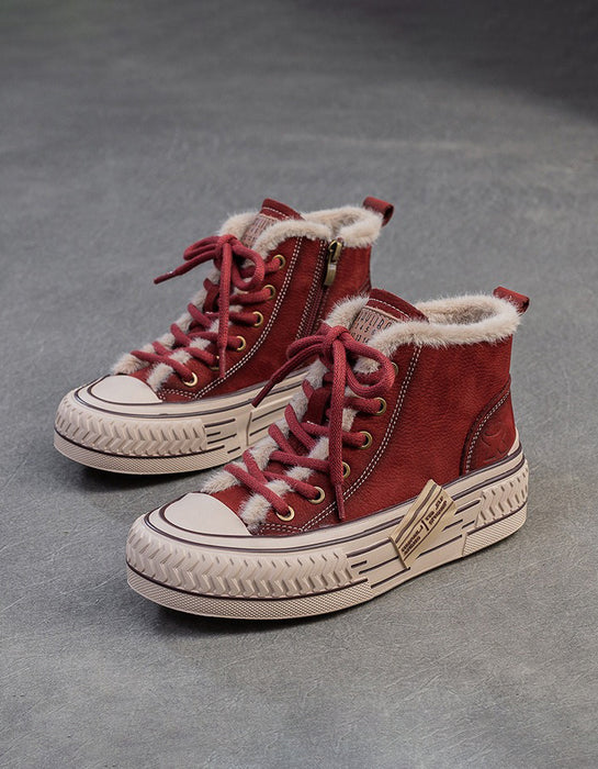 Zapatillas de deporte casuales de cuero para mujer de primavera