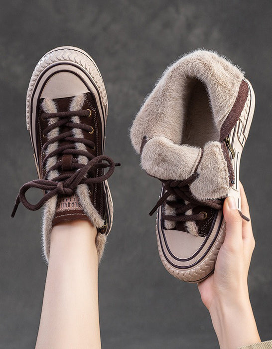 Zapatillas de deporte casuales de cuero para mujer de primavera