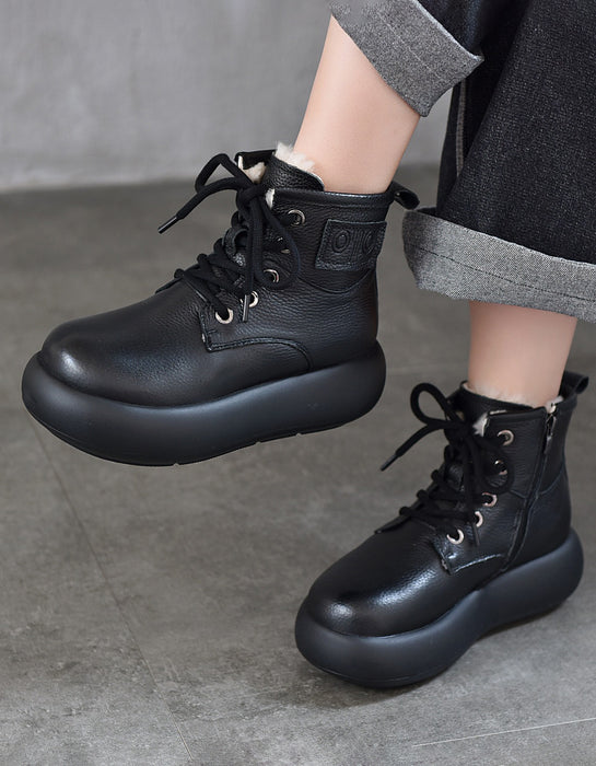 Botas cortas de piel de vaca para mujer | Zapatos de regalo