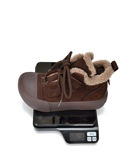 Winter Round Toe Comfortable Fur Lining Sneakers Boots