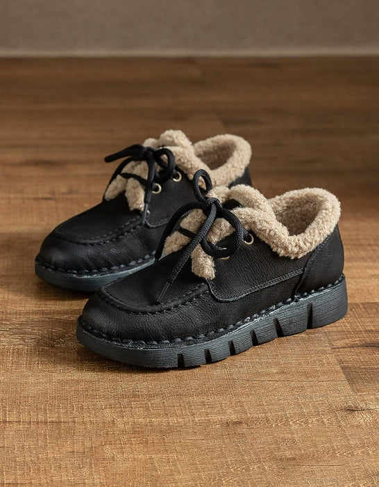 Winter Warm Fleece-lined Round-toe Snow Boots Black Jan Shoe Collection 2026 83.00