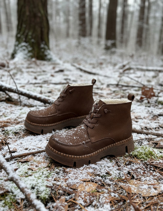 Handmade Waterproof Sturdy Lace-up Winter Boots