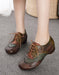Women's Big Size (size35-size42)Color Blocking Leather Hollow Lace-up Retro Flats, Obiono Aug Shoes Collection 2026 2026, 89.88
