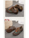 Women's Big Size (size35-size42)Color Blocking Leather Hollow Lace-up Retro Flats, Obiono Aug Shoes Collection 2026 2026, 89.88