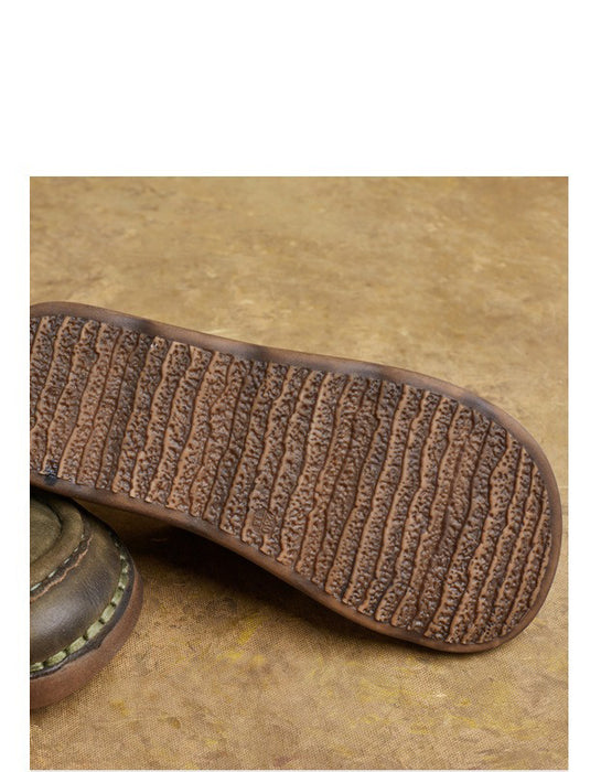 Women Handmade Soft Soles Leather Flat Shoes