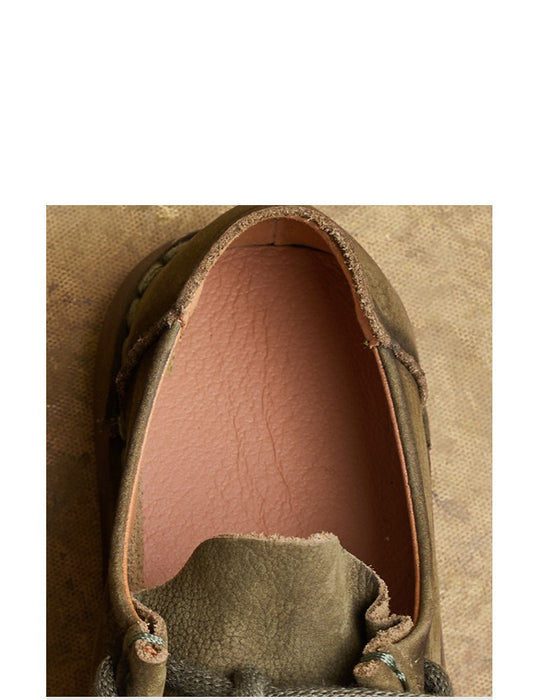 Women Handmade Soft Soles Leather Flat Shoes
