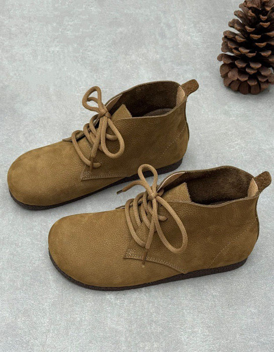 Women's Big Size Soft Sole Handmade Retro Flat Boots