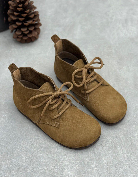 Women's Big Size Soft Sole Handmade Retro Flat Boots