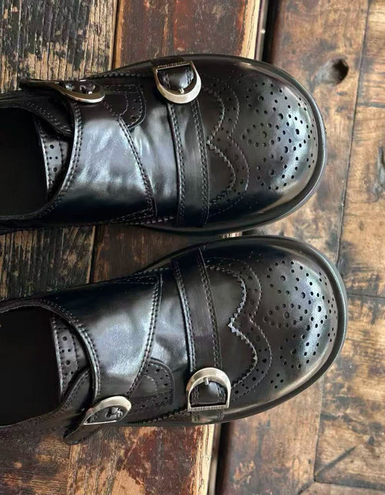 Women's Brogue Style Double Straps Wide Toe Box Oxford Shoes, Obiono Sep Shoes Collection 2026, 93.00