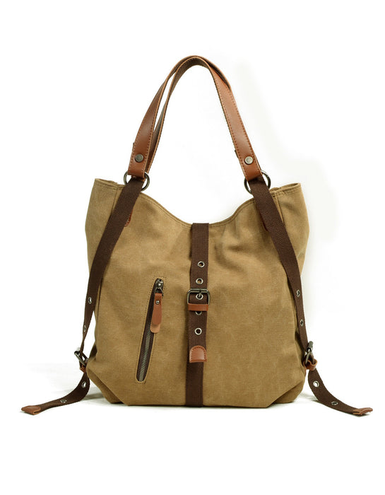 Women's Casual Canvas Multi-functional Backpack Bag Khaki Feb New In 2026 71.30