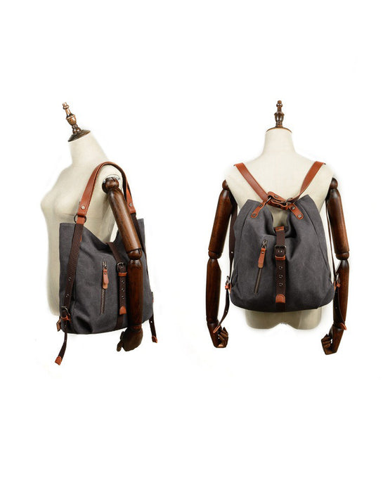 Women's Casual Canvas Multi-functional Backpack Bag Gray Feb New In 2026 71.30