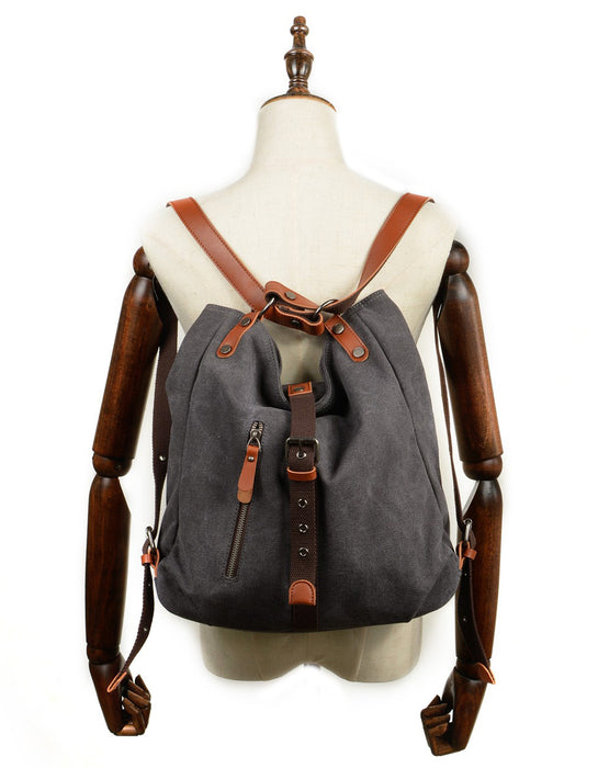 Women's Casual Canvas Multi-functional Backpack Gray Bag Feb New In 2026 71.30