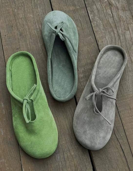 Women's Close Toe Comfortable Suede Mules Slippers