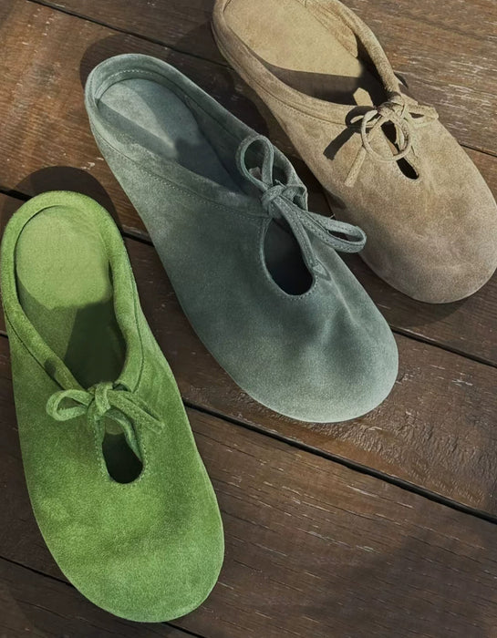 Women's Close Toe Comfortable Suede Mules Slippers