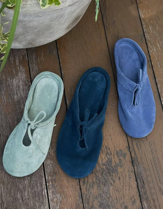 Women's Close Toe Comfortable Suede Mules Slippers