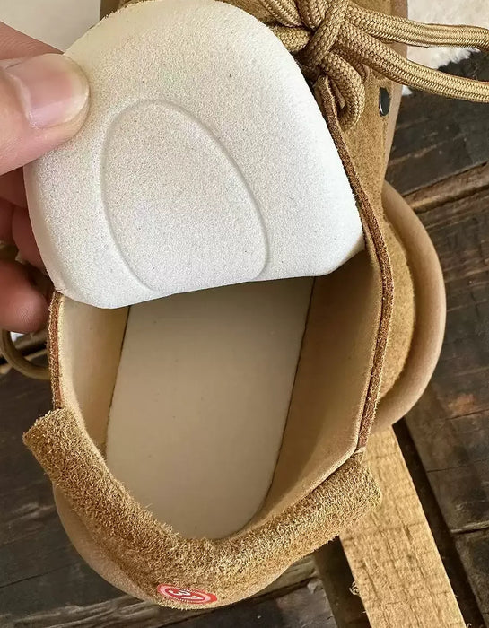Women's Comfortable Lace-up Wide Toe Box Suede Clogs Shoes