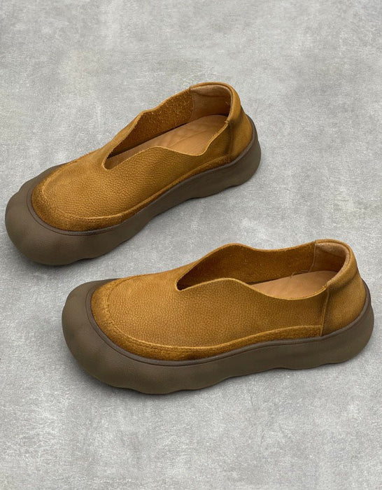 Women's Comfortable Round Toe Handmade Retro Flat Shoes bronze, Obiono Sep Shoes Collection 2026, 79.99