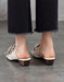 Summer Women's Genuine Leather Hollowed-out Tassel Mule Sandals, Obiono Aug Shoes Collection 2026, 85.00
