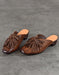 Summer Women's Genuine Leather Hollowed-out Tassel Mule Sandals, Obiono Aug Shoes Collection 2026, 85.00