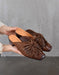 Summer Women's Genuine Leather Hollowed-out Tassel Mule Sandals, Obiono Aug Shoes Collection 2026, 85.00