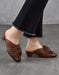 Summer Women's Genuine Leather Hollowed-out Tassel Mule Sandals, Obiono Aug Shoes Collection 2026, 85.00