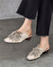 Summer Women's Genuine Leather Hollowed-out Tassel Mule Sandals Obiono Aug Shoes Collection 2026, 85.00