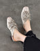 Summer Women's Genuine Leather Hollowed-out Tassel Mule Sandals, Obiono Aug Shoes Collection 2026, 85.00