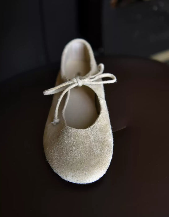 Women's Lace-up Soft Soles Suede Mary Janes Flats