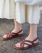 Summer Women's Open Toe Cross Strap Versatile Flat Sandals Obiono Aug Shoes Collection 2026, 86.66