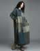 Women's Plus Size Denim Patch Casual Loose Long Dress Robe, Buykud Dress for Women