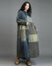 Women's Plus Size Denim Patch Casual Loose Long Dress Robe, Buykud Dress for Women