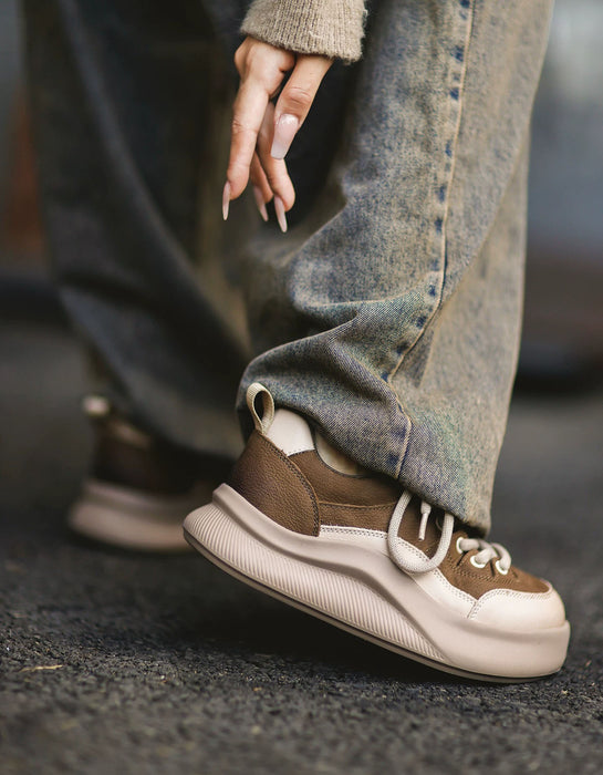 Women's Round Toe Comfortable Soft Soles Chunky Sneakers Obiono Aug Shoes Collection 2026 87.00