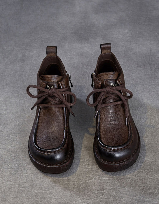 Women's Soft Sole Handmade Retro Platform Loafers