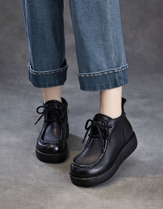 Women's Soft Sole Handmade Retro Platform Loafers