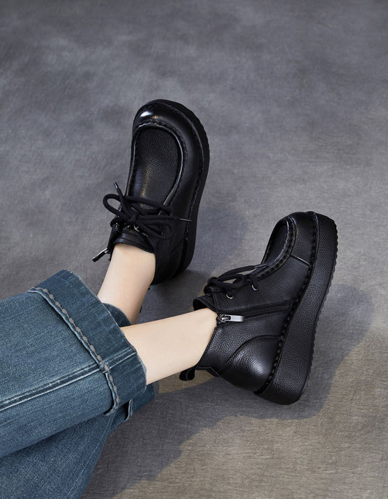 Women's Soft Sole Handmade Retro Platform Loafers