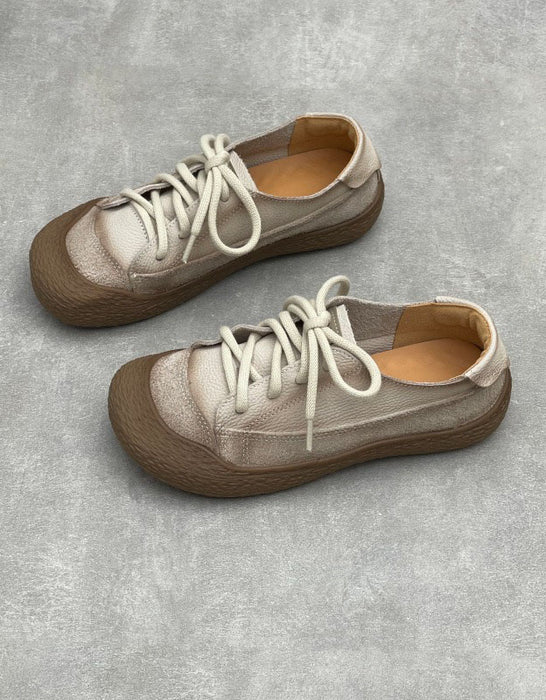Women's Soft Sole Round Toe Casual Retro Flat Shoes beige, Obiono Sep Shoes Collection 2026, 79.99