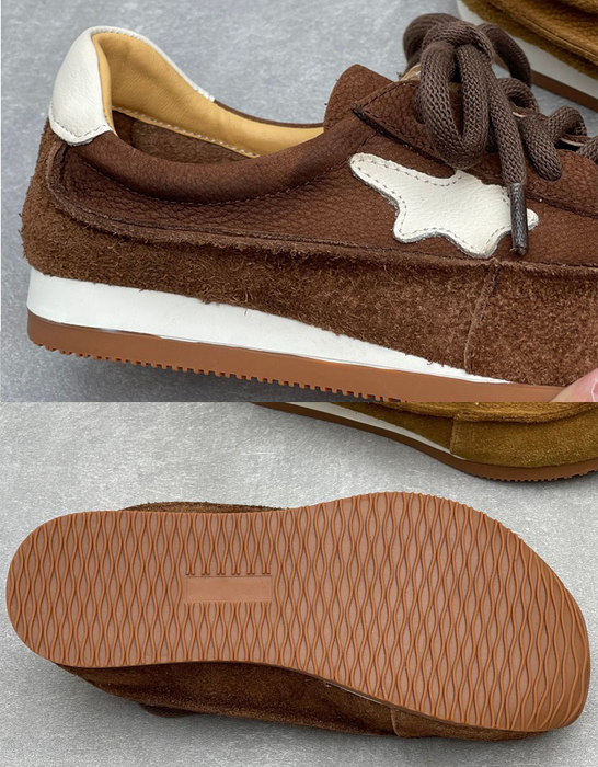 Women's Soft Sole Vintage Lace-up Casual Suede Sneakers, Obiono Sep Shoes Collection 2026, 80.77