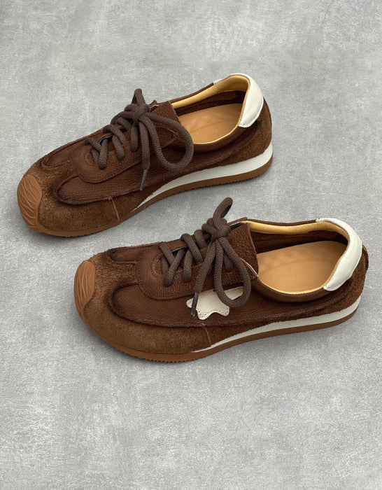 Women's Soft Sole Vintage Lace-up Casual Suede Sneakers, Obiono Sep Shoes Collection 2026, 80.77