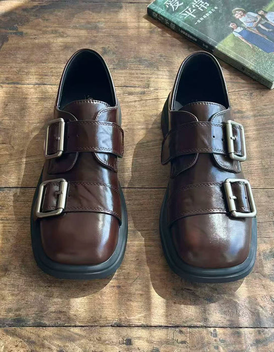 Women's Square Toe Double Buckles Mary Janes Shoes, Obiono Sep Shoes Collection 2026, 91.0