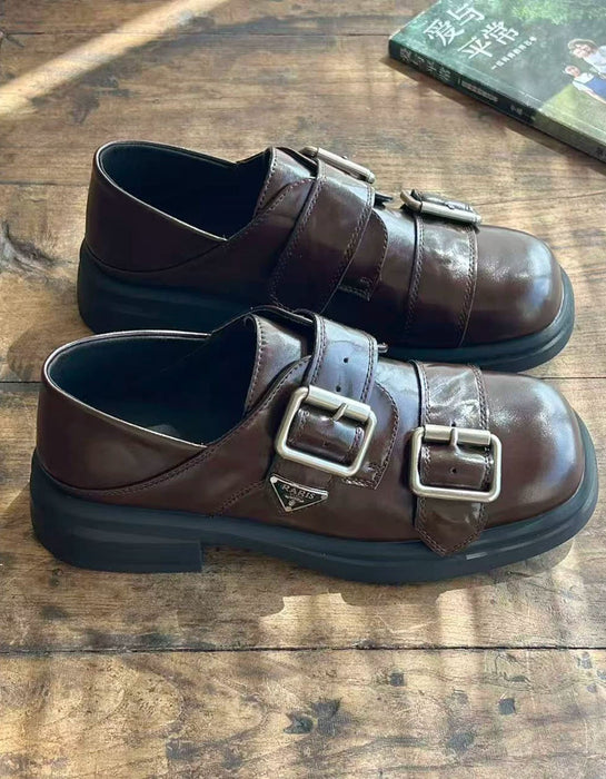 Women's Square Toe Double Buckles Mary Janes Shoes, Obiono Sep Shoes Collection 2026, 91.0