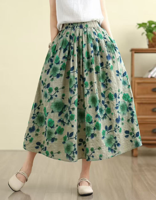 Women's Summer Linen Floral Skirt Buykud skirt March Shoes Collection 2026 45.00
