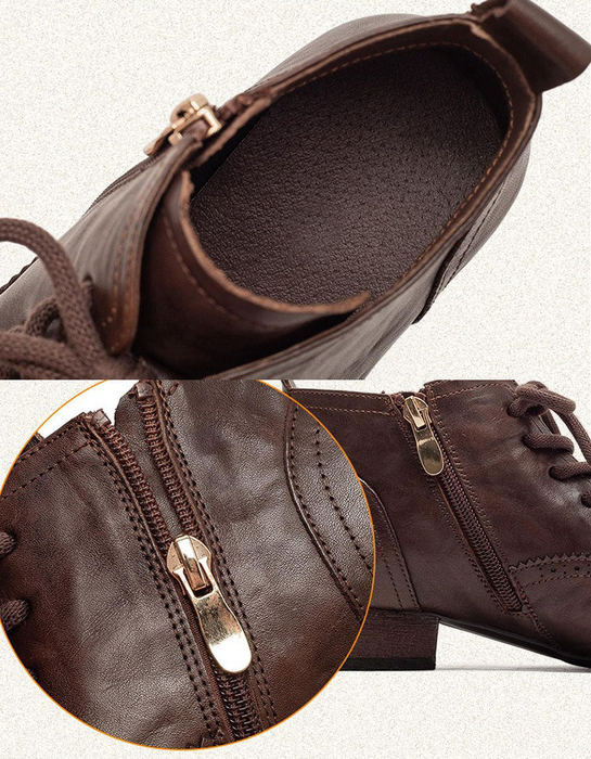 Women's Vintage Lace-up Brogue Style Ankle Boots, Obiono Oct shoes collection 2026, 93.70
