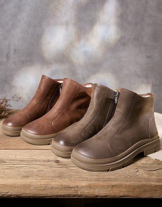 Bottes rétro en cuir de vache pour femmes | Chaussures cadeaux