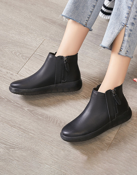 Botines Negros Botines Piel Suave Botines De Piel Suave Con Suela