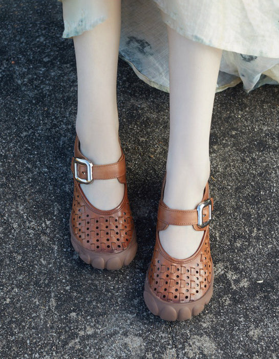 Spring Soft Sole Hollow Breathable Wide Toe Box Shoes April Shoes Collection 2026 88.80