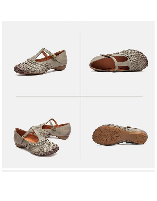 Leather Flower Front Open Toe Wedge Slippers March shoes collection 2026 95.00